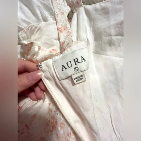 NEW Red Dress Boutique: Aura Sweet Disposition Floral Eyelet Tiered Sundress - Picture 5 of 6